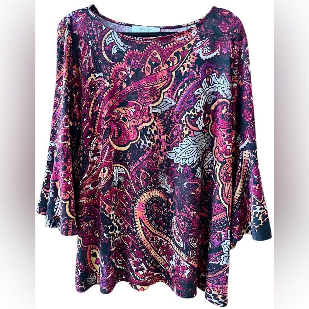 Jones Studio Multicolor Paisley Blouse Size 1X